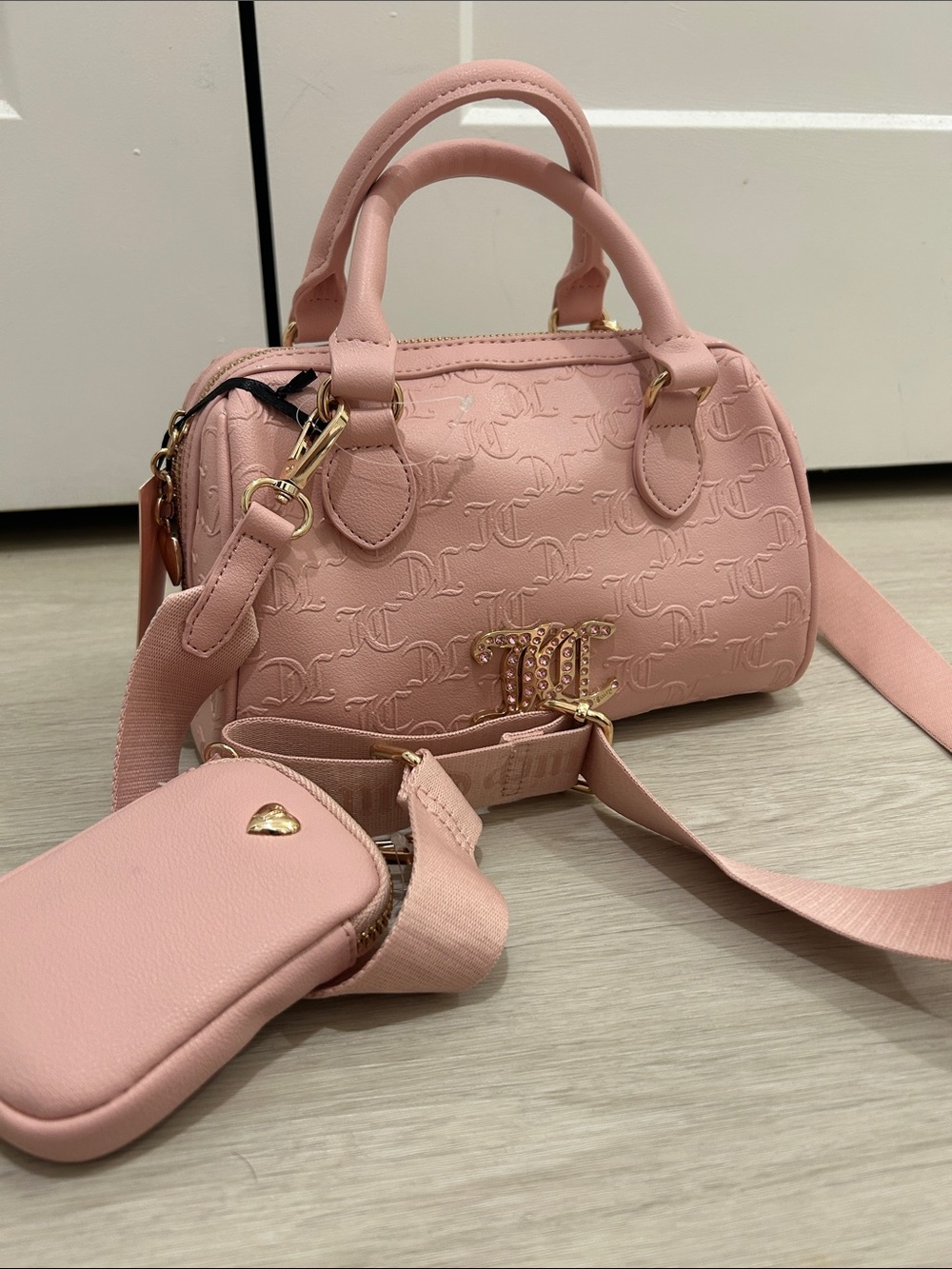 Juicy Couture (NWT) All About That Bling Satchel Bag in Pink Diamond - Picture 10 of 15